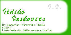 ildiko vaskovits business card