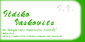 ildiko vaskovits business card